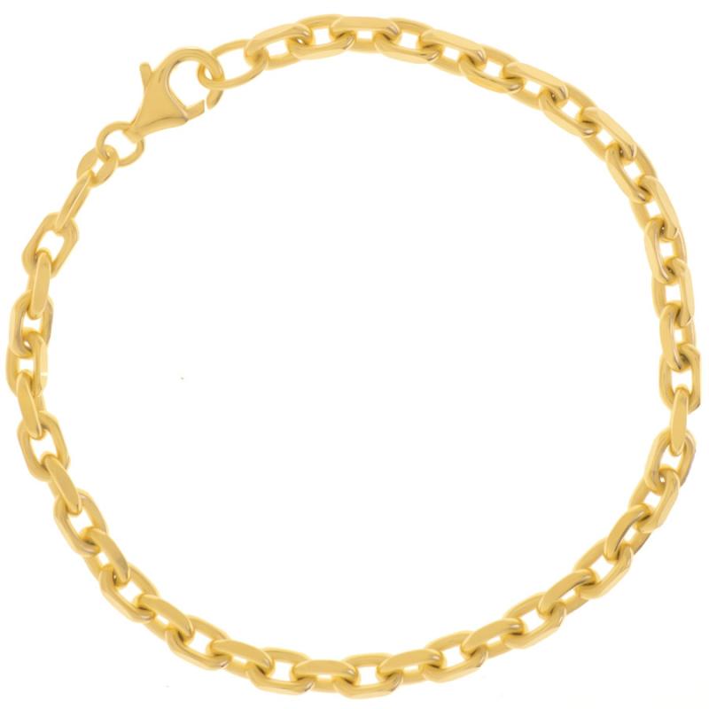 Pozlacený stříbrný náramek - vzor Rolo, tloušťka 5 mm | Argento.cz