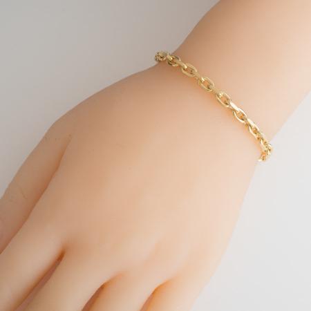 Pozlacený stříbrný náramek - vzor Rolo, tloušťka 5 mm | Argento.cz