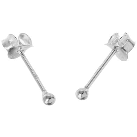 Stříbrné náušnice - kulky, průměr 2 mm | Argento.cz