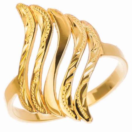 Pozlacený stříbrný prsten - s ručním gravírem | Argento.cz