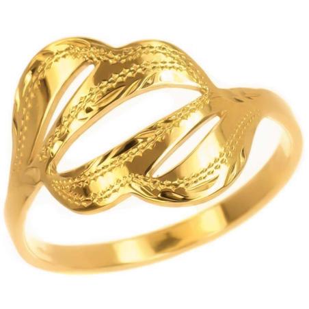 Pozlacený stříbrný prsten - s ručním gravírem | Argento.cz