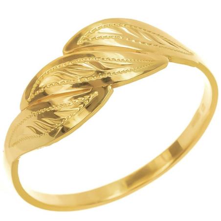 Pozlacený stříbrný prsten - s ručním gravírem | Argento.cz