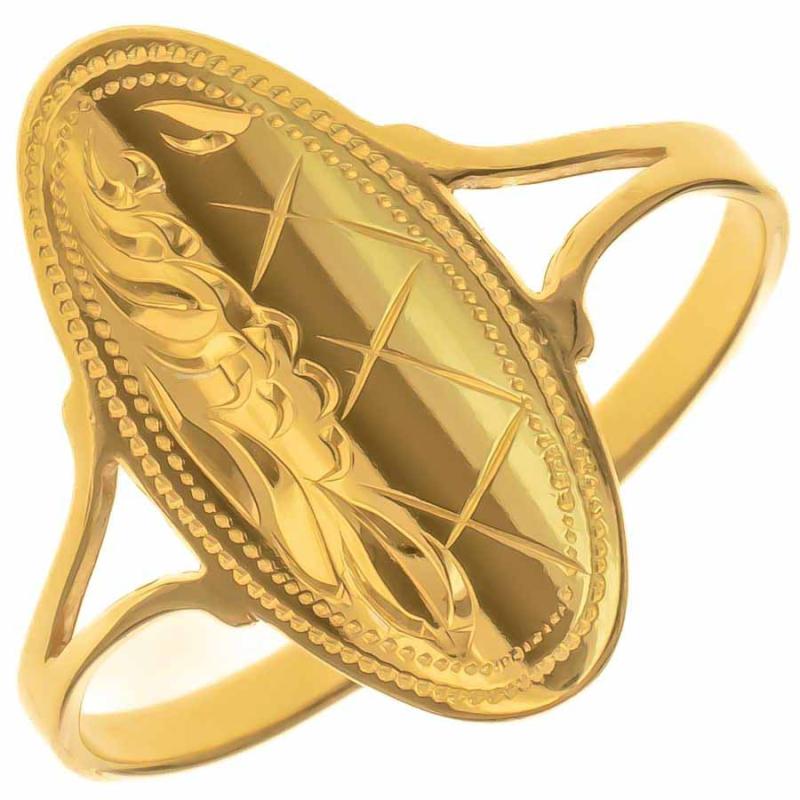 Pozlacený stříbrný prsten - s ručním gravírem | Argento.cz