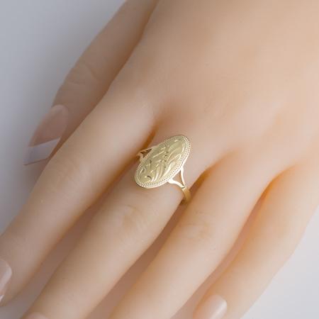 Pozlacený stříbrný prsten - s ručním gravírem | Argento.cz