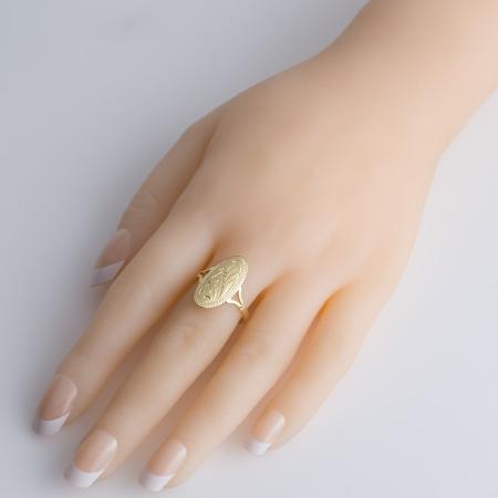 Pozlacený stříbrný prsten - s ručním gravírem | Argento.cz