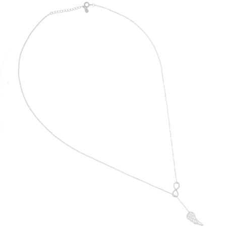 Stříbrný náhrdelník - nekonečno, andělské křídlo, délka 48 až 51 cm | Argento.cz
