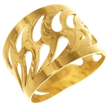 Pozlacený stříbrný prsten - s ručním gravírem | Argento.cz