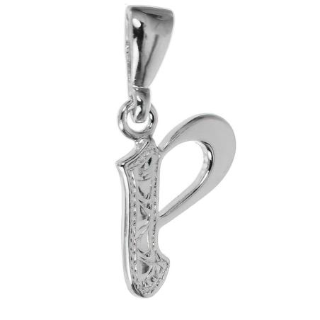 Stříbrný přívěsek - písmeno P, s ručním gravírem | Argento.cz