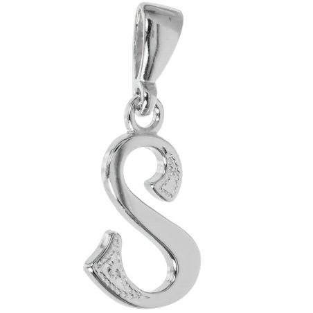 Stříbrný přívěsek - písmeno S, s ručním gravírem | Argento.cz