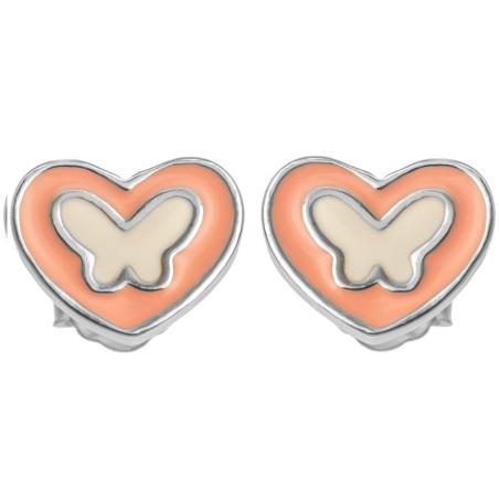 Stříbrné náušnice - motýl, glazura | Argento.cz