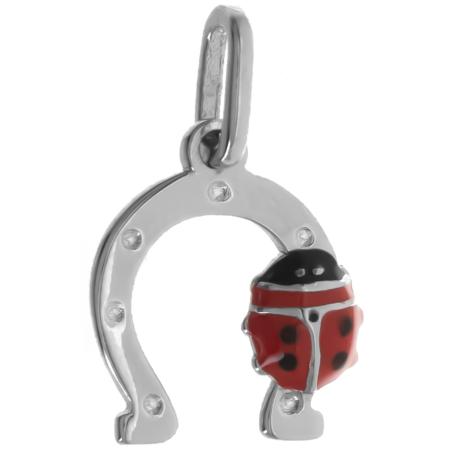 Stříbrný přívěsek - beruška, barevná glazura | Argento.cz