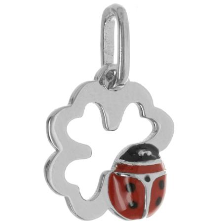 Stříbrný přívěsek - beruška, barevná glazura | Argento.cz