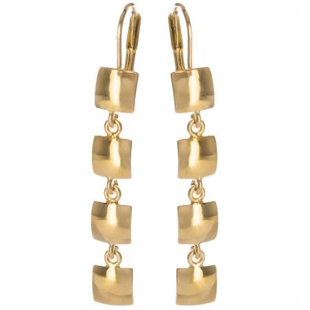 Pozlacené stříbrné náušnice | Argento.cz