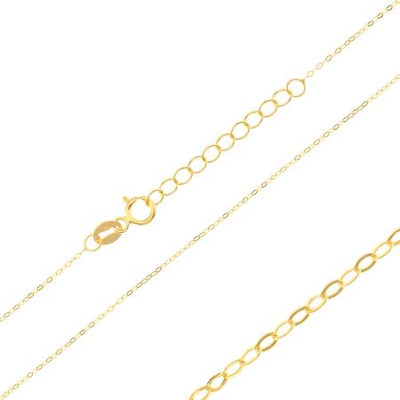 Zlatý řetízek - vzor Rolo, regulovatelná délka, tloušťka 0,6 mm | Argento.cz