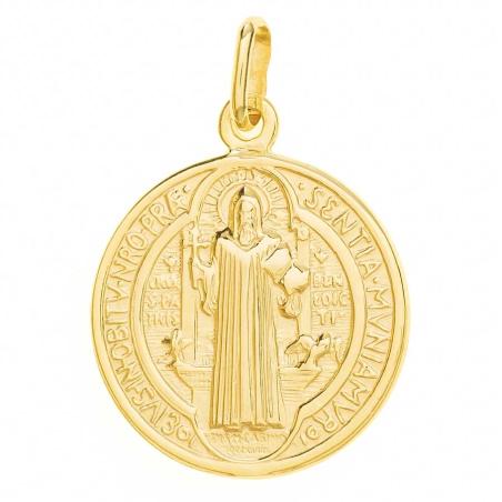 Zlatý přívěsek - medailka sv. Benedikta | Argento.cz