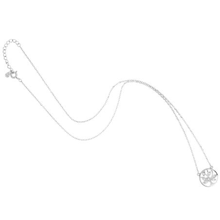 Stříbrný náhrdelník - strom života, čiré kulaté zirkony, délka 43 až 46 cm | Argento.cz