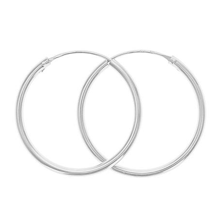Stříbrné náušnice kruhy - průměr 30 mm | Argento.cz