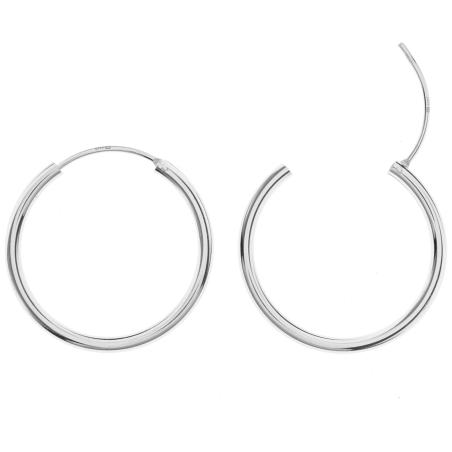 Stříbrné náušnice kruhy - 25 mm průměr | Argento.cz