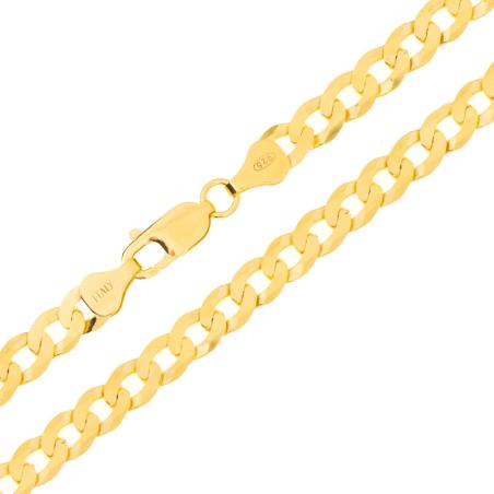 Pozlacený stříbrný řetízek - vzor Pancer, šířka 6 mm | Argento.cz