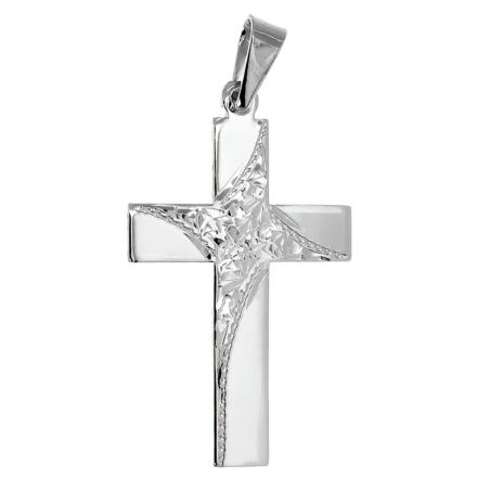 Stříbrný přívěsek - křížek, s ručním gravírem | Argento.cz