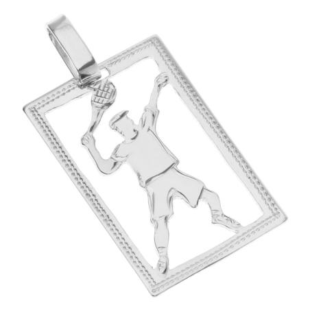 Stříbrný přívěsek - tenista, s ručním gravírem | Argento.cz