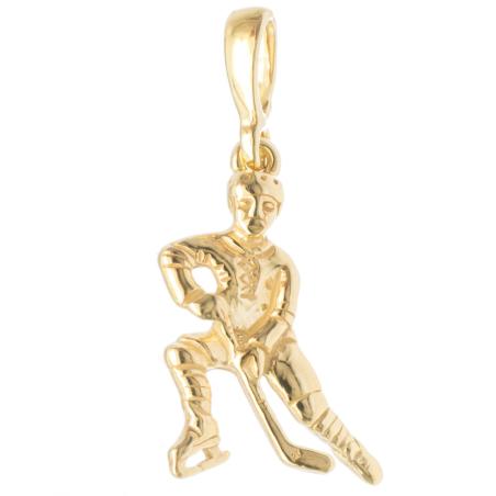 Pozlacený stříbrný přívěsek - hokejista | Argento.cz