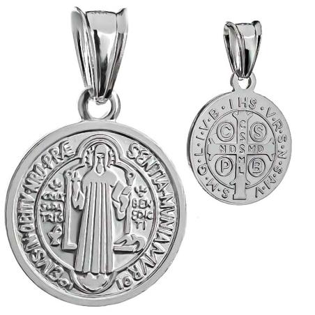 Stříbrný přívěsek - medailka sv. Benedikta | Argento.cz