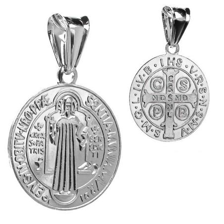 Stříbrný přívěsek - medailka sv. Benedikta | Argento.cz