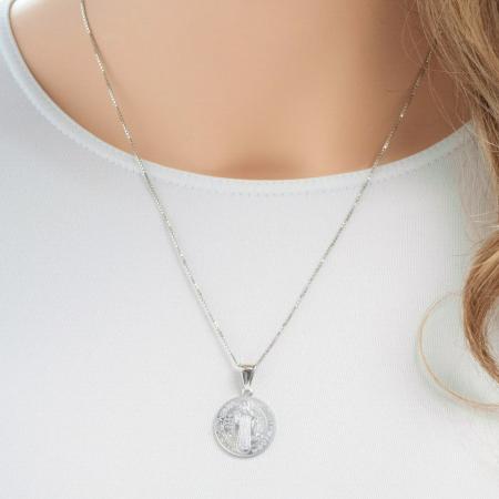 Stříbrný přívěsek - medailka sv. Benedikta | Argento.cz