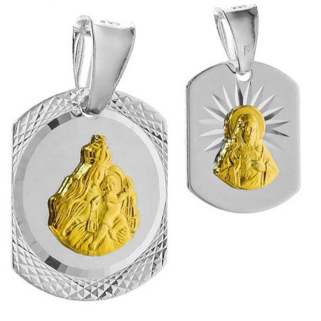 Kombinovaný stříbrný přívěsek Škapulíř | Argento.cz