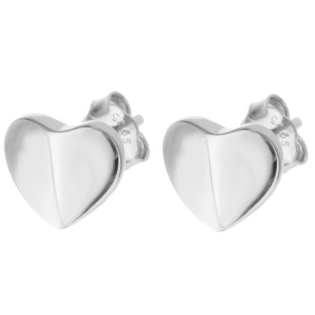 Stříbrné náušnice - srdíčka | Argento.cz