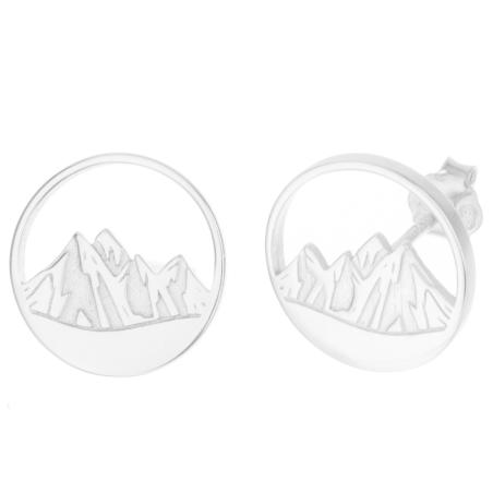 Stříbrné náušnice - hory | Argento.cz