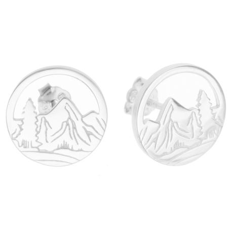 Stříbrné náušnice - hory | Argento.cz