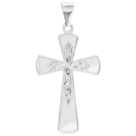 Stříbrný přívěsek - křížek, s ručním gravírem | Argento.cz