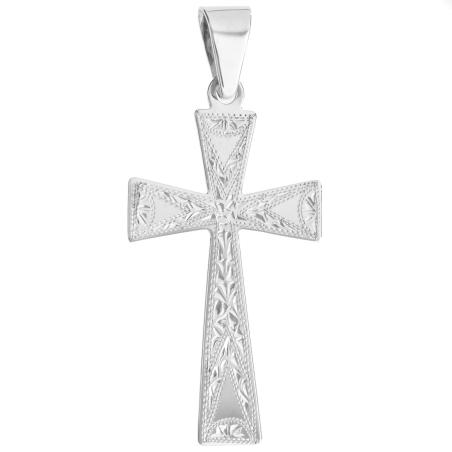 Stříbrný přívěsek - křížek, s ručním gravírem | Argento.cz