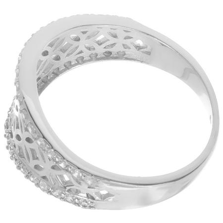 Stříbrný prsten - čiré kulaté zirkony | Argento.cz