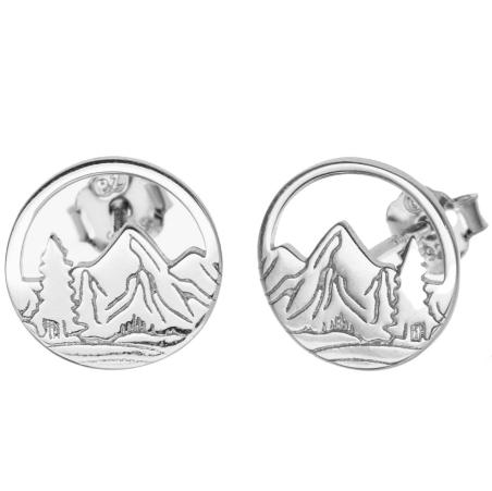 Stříbrné náušnice - hory | Argento.cz