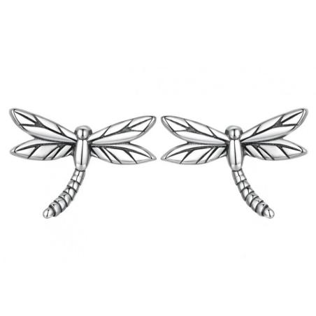 Stříbrné náušnice - vážka | Argento.cz