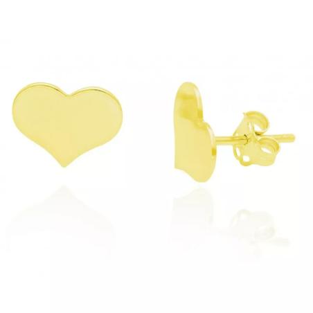 Pozlacené stříbrné náušnice - srdíčka | Argento.cz