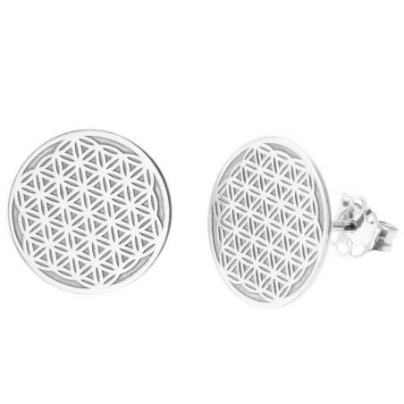 Stříbrné náušnice - květ života | Argento.cz