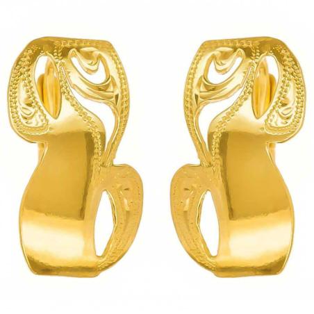 Pozlacené stříbrné náušnice - s ručním gravírem | Argento.cz