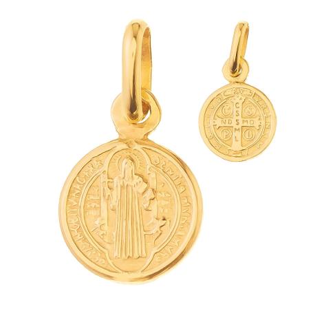 Zlatý přívěsek - medailka sv. Benedikta | Argento.cz