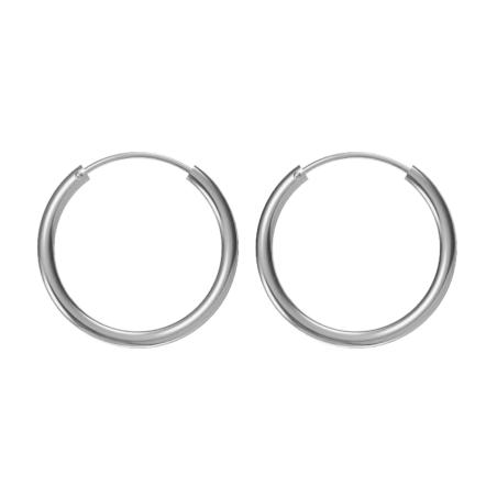 Stříbrné náušnice kroužky - 14 mm průměr | Argento.cz