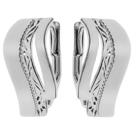 Stříbrné náušnice - s ručním gravírem | Argento.cz