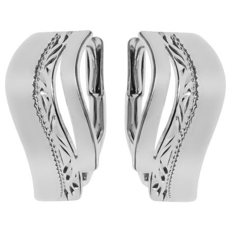 Stříbrné náušnice - s ručním gravírem | Argento.cz