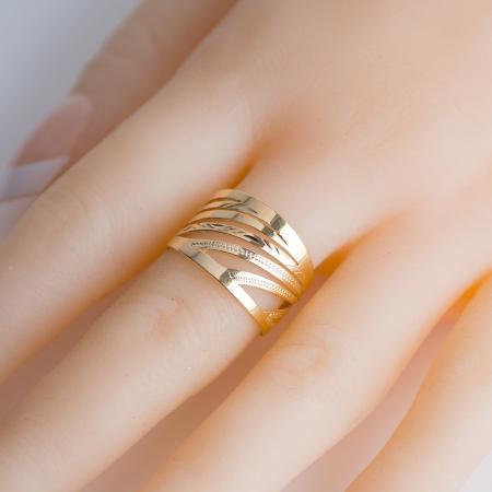 Pozlacený stříbrný prsten - s ručním gravírem | Argento.cz