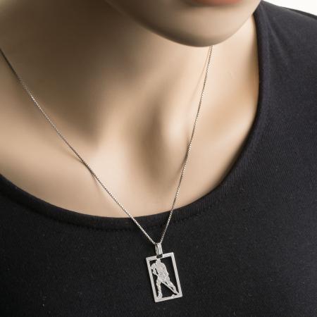 Stříbrný přívěsek - hokejista, s ručním gravírem | Argento.cz