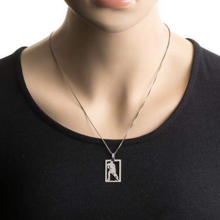 Stříbrný přívěsek - hokejista, s ručním gravírem | Argento.cz