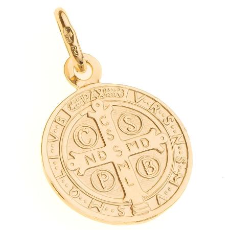 Zlatý přívěsek - medailka sv. Benedikta | Argento.cz