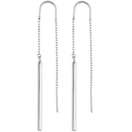 Stříbrné náušnice s řetízkem | Argento.cz